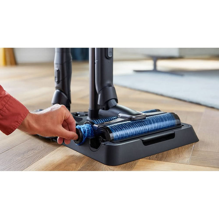 Aspirator vertical PHILIPS AquaTrio Seria 9000 XW9463/11, 0.45l, 25.2V, autonomie max 58 min, PowerCyclone Aqua, albastru-negru WALTI