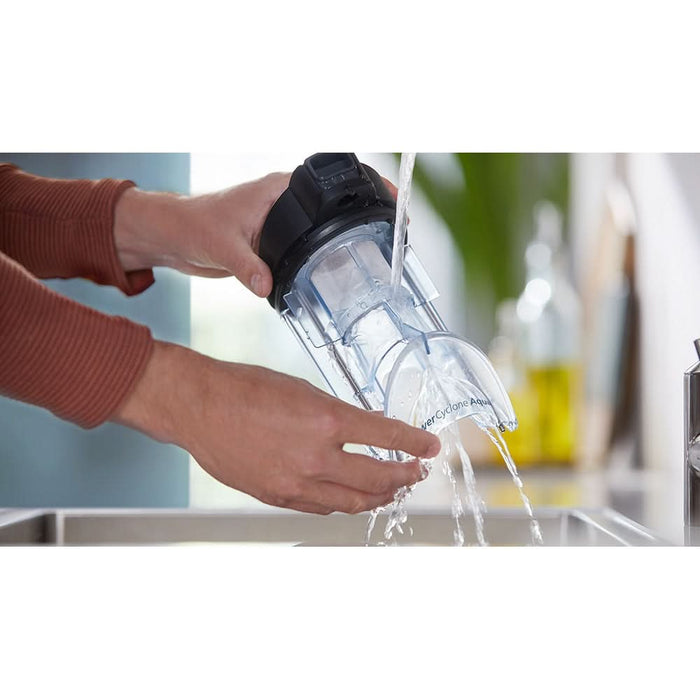 Aspirator vertical PHILIPS AquaTrio Seria 9000 XW9463/11, 0.45l, 25.2V, autonomie max 58 min, PowerCyclone Aqua, albastru-negru WALTI