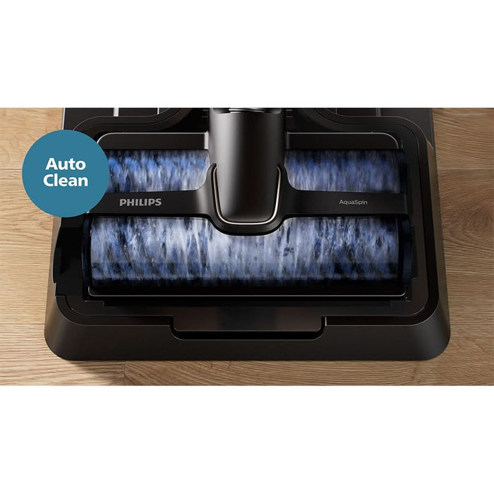 Aspirator vertical PHILIPS AquaTrio Seria 9000 XW9463/11, 0.45l, 25.2V, autonomie max 58 min, PowerCyclone Aqua, albastru-negru WALTI