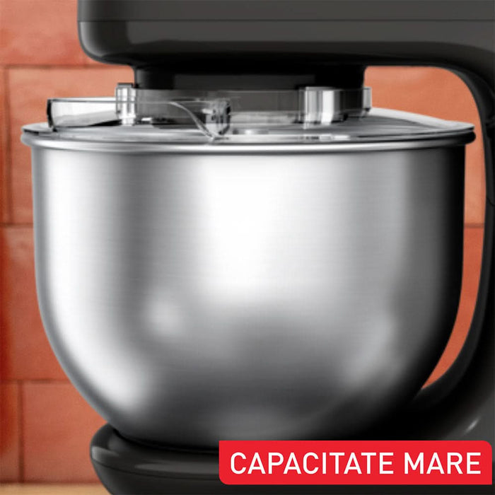 Robot de bucatarie TEFAL Bake Essential QB161H38, vas 4.8l, 800W, 6 trepte viteza, negru WALTI