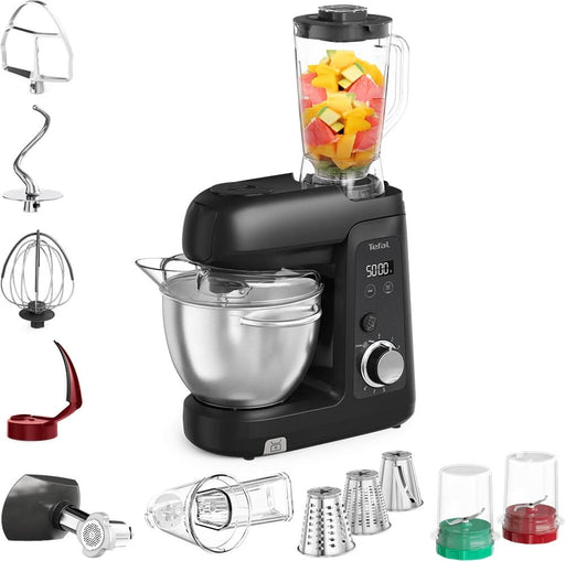 Robot de bucatarie TEFAL Bake Partner+ QB5458F0, vas 4.6l, 1100W, 8 trepte viteza, negru - WALTI WALTI