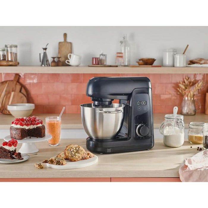 Robot de bucatarie TEFAL Bake Partner+ QB5458F0, vas 4.6l, 1100W, 8 trepte viteza, negru WALTI
