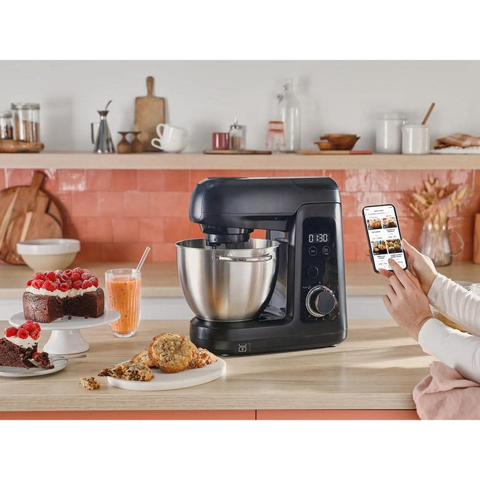 Robot de bucatarie TEFAL Bake Partner+ QB5458F0, vas 4.6l, 1100W, 8 trepte viteza, negru WALTI