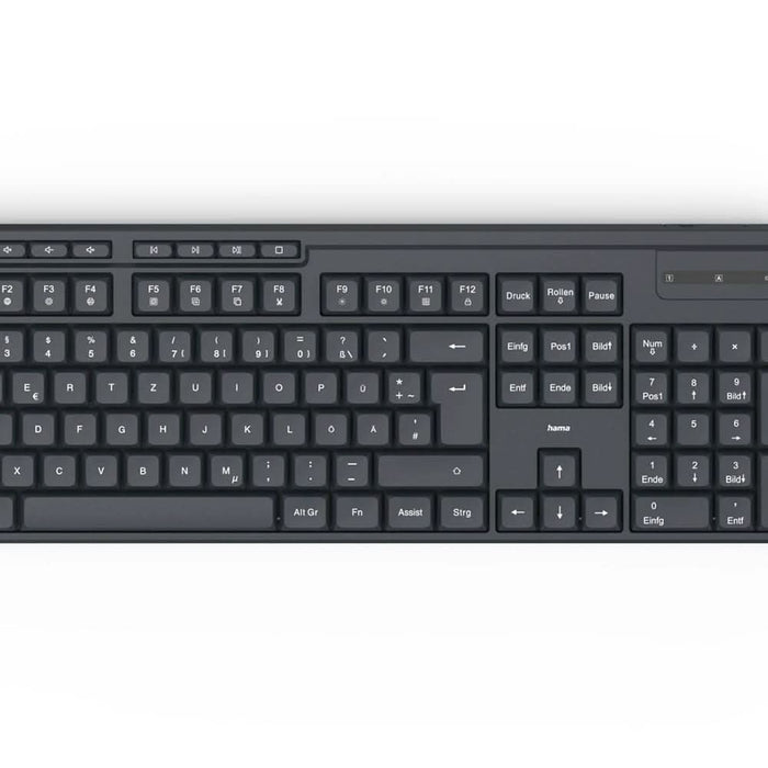 Kit tastatura si mouse Wireless HAMA WKM-200, USB, Layout RO, negru WALTI