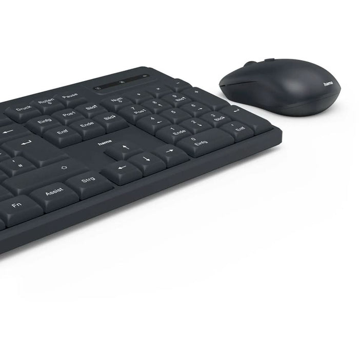 Kit tastatura si mouse Wireless HAMA WKM-200, USB, Layout RO, negru WALTI