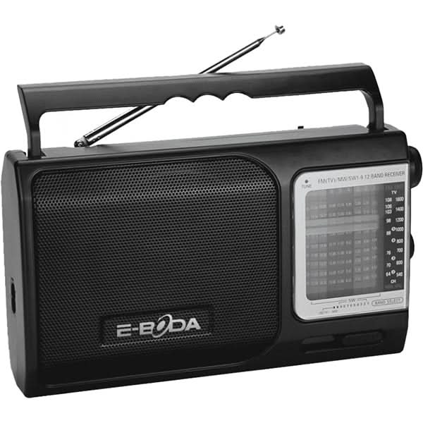 Radio portabil E-BODA RP100, FM, 3 x UM 1, negru WALTI