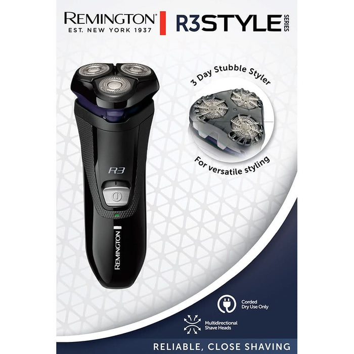 Aparat de ras REMINGTON R3002, retea, 3 elemente de taiere, negru WALTI