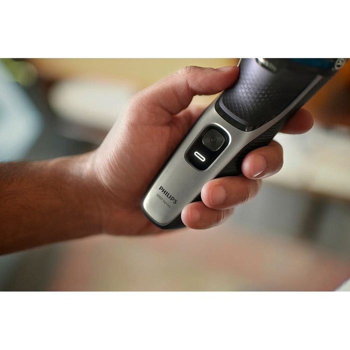 Aparat de ras PHILIPS Seria3000 S3143/00, Wet&Dry, autonomie 60 min, 3 elemente de taiere, argintiu WALTI