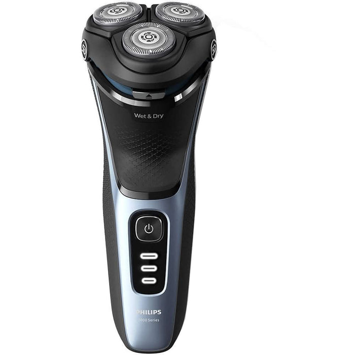 Aparat de ras PHILIPS Seria3000 S3243/12, Wet&Dry, autonomie 60 min, 3 elemente de taiere, albastru WALTI