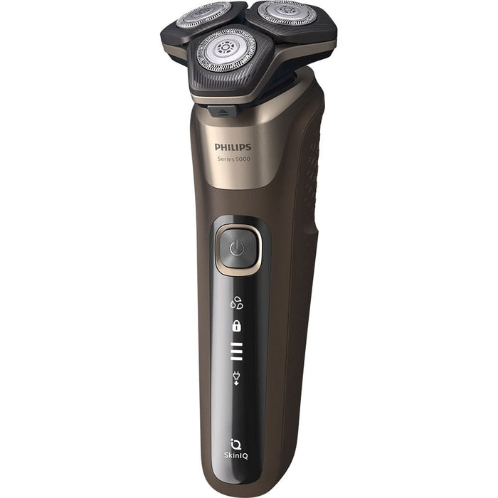 Aparat de ras PHILIPS Shaver Series 5000 S5886/38, acumulator, autonomie 60 min, SkinIQ, maro WALTI