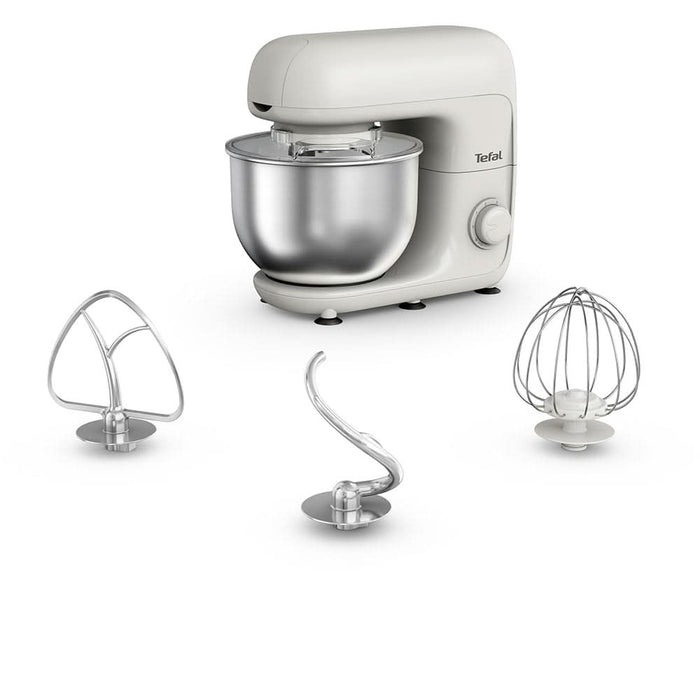 Robot de bucatarie TEFAL Essential QB160138, vas 4.8l, 800W, 6 trepte viteza, alb-argintiu WALTI