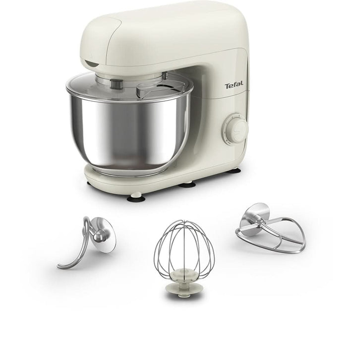 Robot de bucatarie TEFAL Essential QB160138, vas 4.8l, 800W, 6 trepte viteza, alb-argintiu WALTI