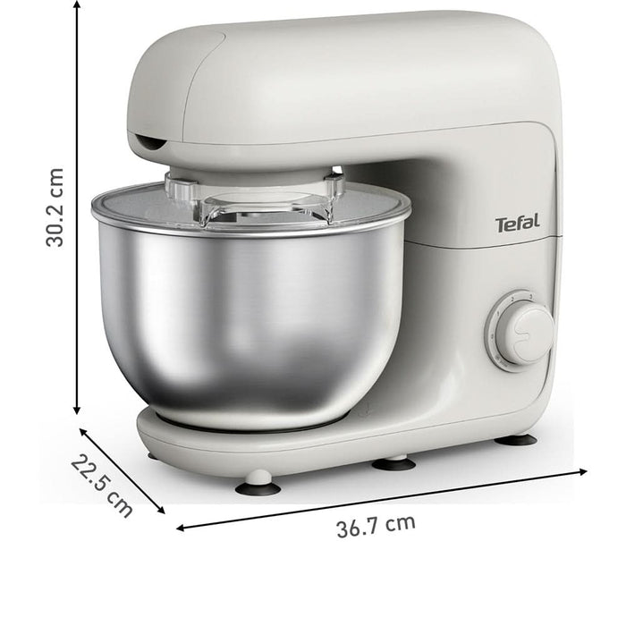Robot de bucatarie TEFAL Essential QB160138, vas 4.8l, 800W, 6 trepte viteza, alb-argintiu WALTI
