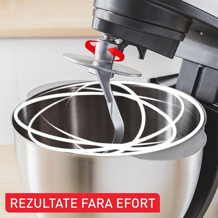 Robot de bucatarie TEFAL Essential QB160138, vas 4.8l, 800W, 6 trepte viteza, alb-argintiu WALTI
