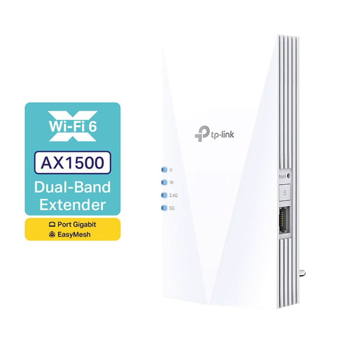Wireless Range Extender TP-LINK RE500X AX1500, Wi-Fi 6, Dual-Band 300 + 1200 Mbps, alb WALTI