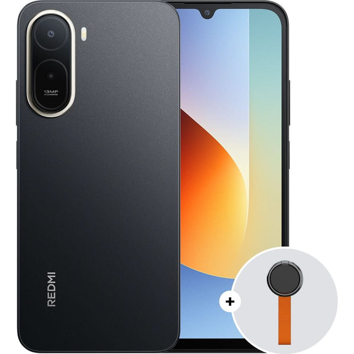 Telefon XIAOMI Redmi A7 Pro, 128GB, 4GB RAM, Dual SIM, Black + Woven Strap Ring Stand - WALTI WALTI