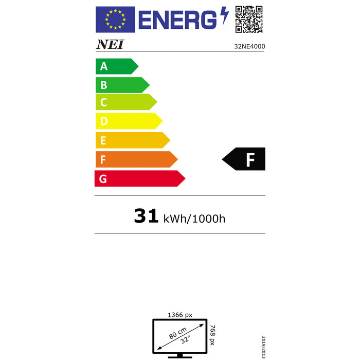 Televizor LED NEI 32NE4000, 80cm HD, Clasa F - WALTI