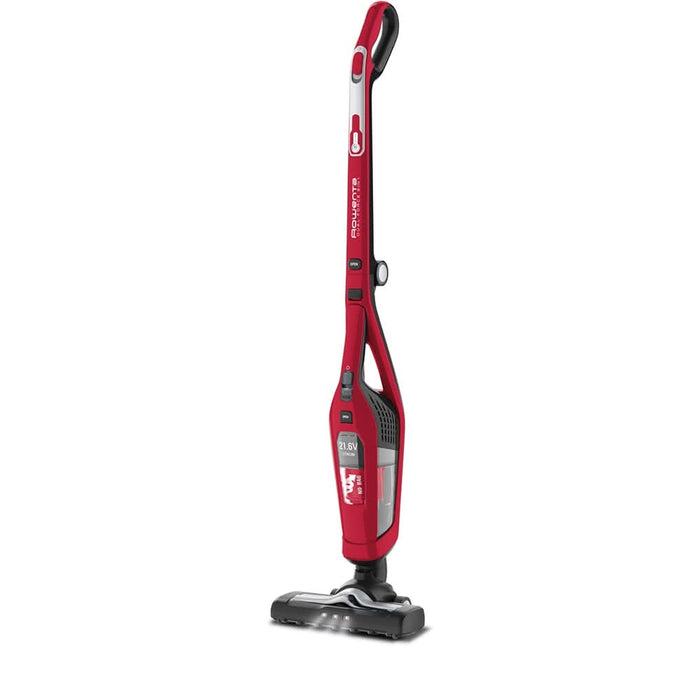 Aspirator vertical ROWENTA Dual Force 2in1 RH6753WO, 0.6l, 21.6V, autonomie max 75 min, iluminare LED, rosu-gri inchis WALTI