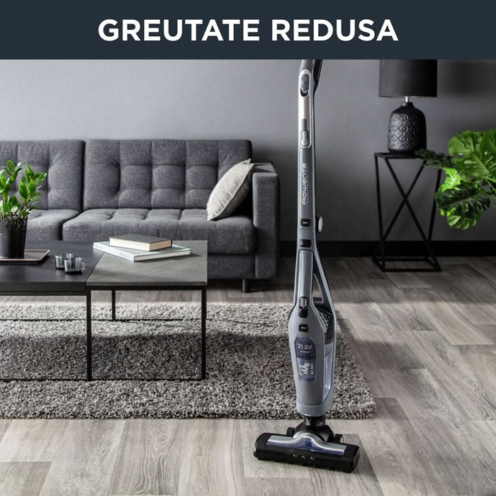 Aspirator vertical ROWENTA Dual Force 2in1 RH6756WO, 0.6l, 21.6V, autonomie max 75 min, tehnologie ciclonica, gri WALTI