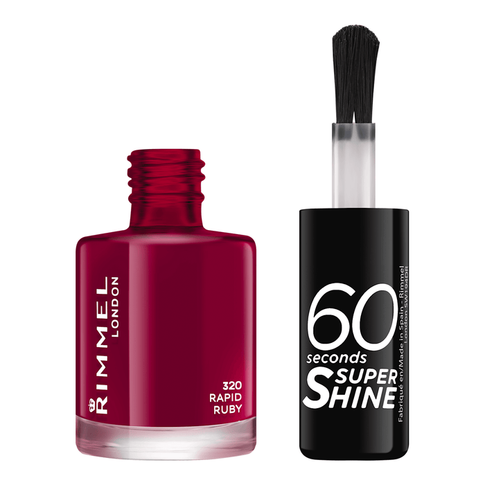 RIMMEL LONDON Lac de unghii 60 Seconds Super Shine 320 Rapid Ruby, 8 ml WALTI