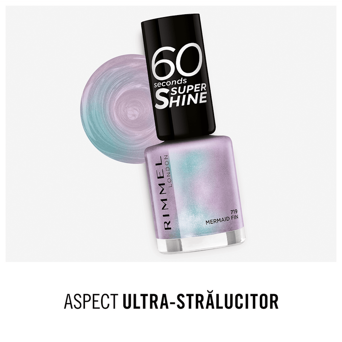 RIMMEL LONDON Lac de unghii 60 Seconds Super Shine 719 Mermaid Fin, 8 ml WALTI