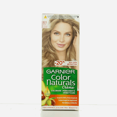GARNIER COLOR NATURALS Vopsea de Par Nuanta 8.1 - Blond Cenusiu 100 ml - WALTI WALTI