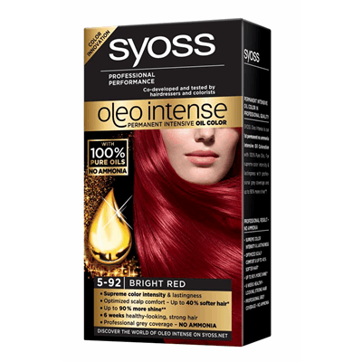 syoss Oleo Intense Vopsea de Par Nuanta 5-92 Rosu Stralucitor 100 ml - WALTI WALTI
