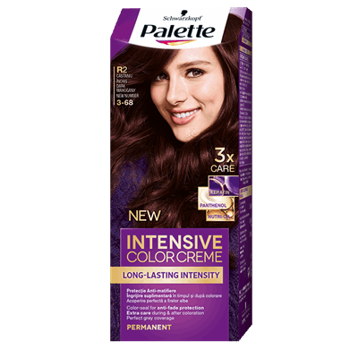 Palette INTENSIVE COLOR CREME Vopsea de Par Nuanta R2 Castaniu Inchis 110 ml - WALTI WALTI
