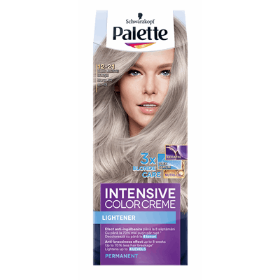 Palette Intensive Color Creme Decolorant pentru Par Nuanta 12-21 Blond Argintiu Cenusiu 110 ml - WALTI WALTI