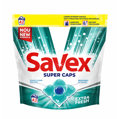 SAVEX Super Proaspat Detergent Rufe 42 Capsule - WALTI WALTI