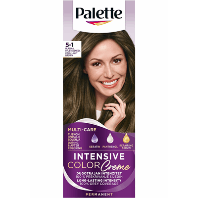 Palette Intensive Color Creme Vopsea de Par Nuanta 5 - 1 Saten Deschis Rece 110 ml - WALTI WALTI