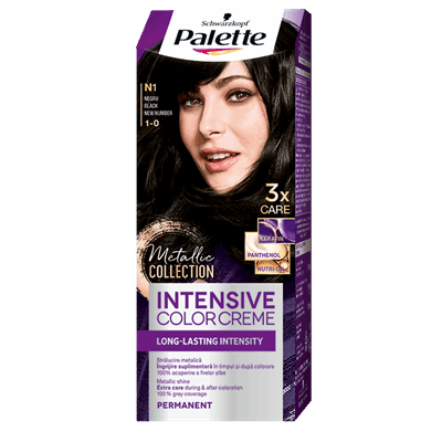 Palette Intensive Color Creme Vopsea De Par Nuanta N1 Negru 110 ml - WALTI WALTI