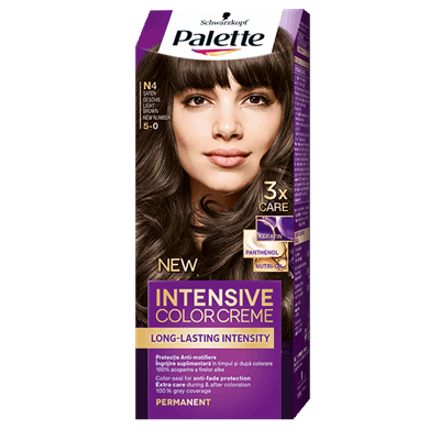 Palette Intensive Color Creme Vopsea De Par Nuanta N4 Saten Deschis 110 ml - WALTI WALTI