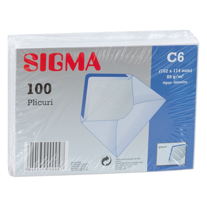 SIGMA Plic C6 Gumat 80G 100 bucati WALTI