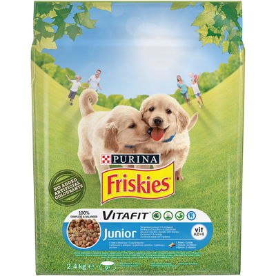 Friskies Junior Hrana Uscata Caine Pui & Legume 2,4 Kg - WALTI WALTI