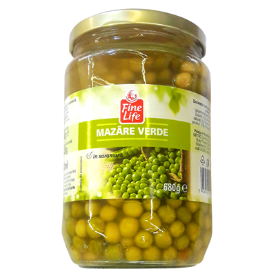 Fine Life Mazare Verde in Saramura 680 g - WALTI WALTI