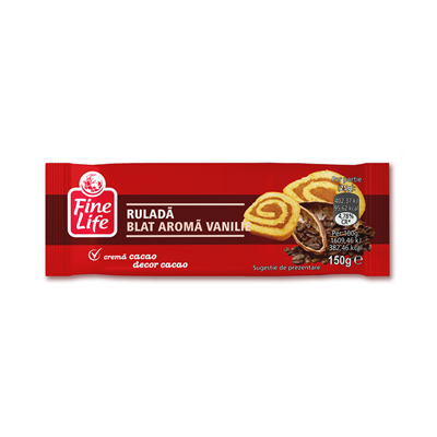 Fine Life Rulada cu Vanilie si Cacao 150 g - WALTI WALTI
