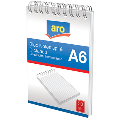 Bloc Notes Dictando A6 Cu Spirala 50 File WALTI