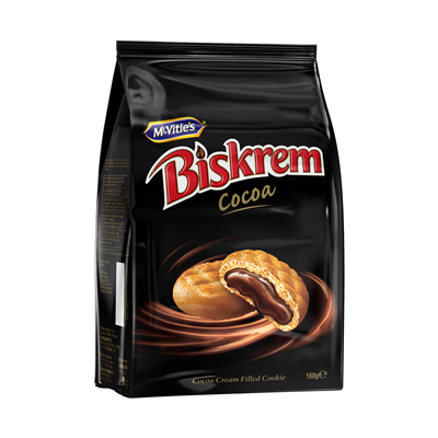 BISKREM Biscutii cu Crema de Cacao 160 g - WALTI WALTI