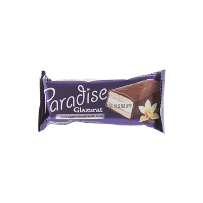 PARADISE Prajitura cu Glazura si Crema Vanilie 25 g - WALTI WALTI