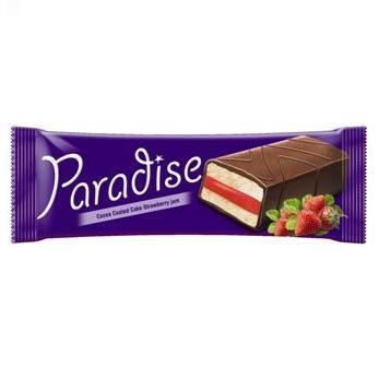 PARADISE Prajitura cu Glazura si Crema de Capsuni 25 g - WALTI WALTI