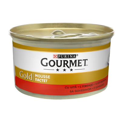 GOURMET Gold Mousse Hrana Umeda pentru Pisici cu Vita 85 g - WALTI WALTI