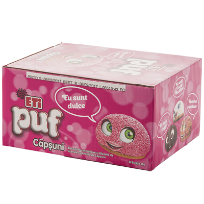 ETI PUF Biscuite cu Bezea cu Capsuni 18 g - WALTI WALTI
