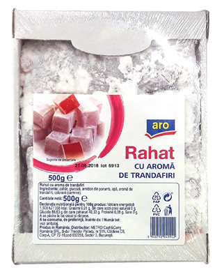 Rahat Aroma Trandafiri 500 g - WALTI WALTI