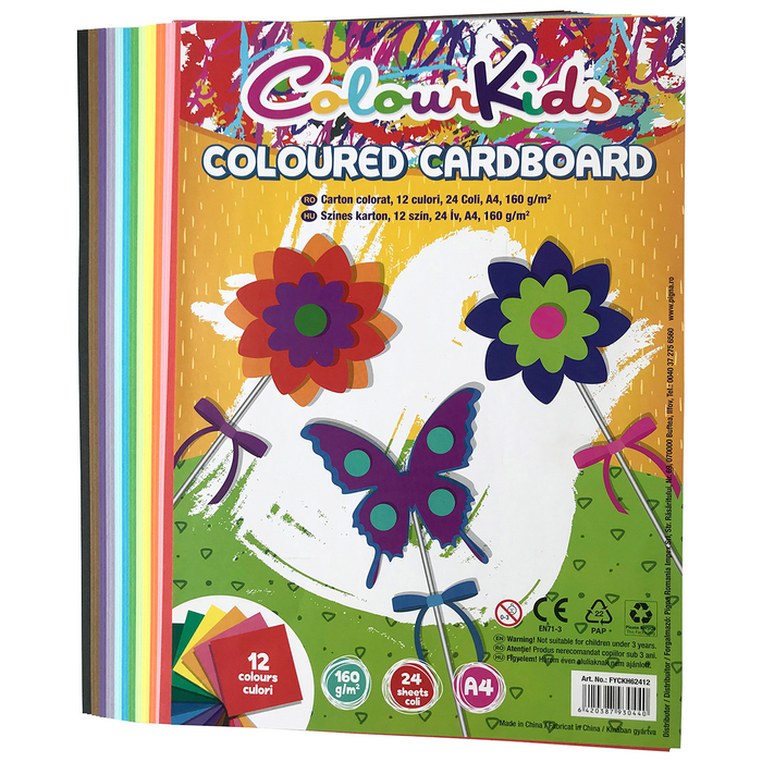 SCHOOL FRIENDLY COLORISTICA Carton A4 12 Culori 24 coli WALTI