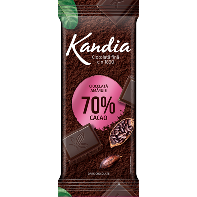 KANDIA Ciocolata Amaruie 70% Cacao 80 g - WALTI WALTI