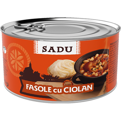 SADU Fasole Cu Ciolan 400 g - WALTI WALTI