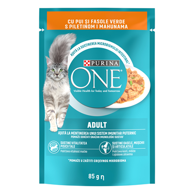 PURINA ONE Hrana Umeda pentru Pisici cu Pui si Fasole 85 g - WALTI WALTI
