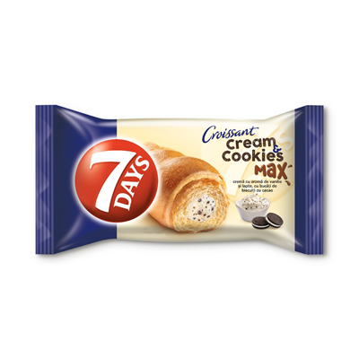 7 DAYS Croissant cu Crema de Vanilie si Bucati de Ciocolata 80 g - WALTI WALTI