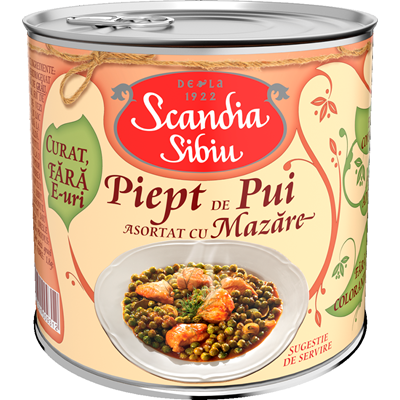 SCANDIA SIBIU Mazare cu Piept de Pui  400 g - WALTI WALTI